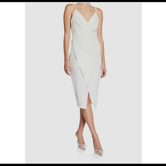 Betsey Johnson Dresses & Skirts - Betsy Johnson White Faux Wrap Dress